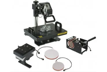 Dye sublimation 6 in 1 flatbed combo heat press printing machine