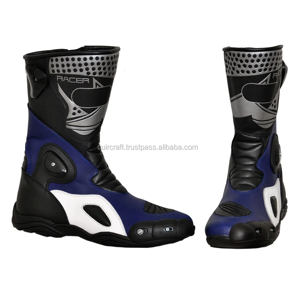 Custom Made Biker Motorbike Racing Shoes Racing Boot Motorcycle Shoes For Men Leather Motorbike Safety Boots