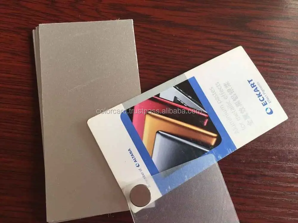 Aluminium pastes for metallic effects fandeck color chart