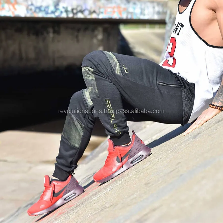 Sweat pants Charcoal / Camo with Digital Sublimation 2018 New Hot Designs