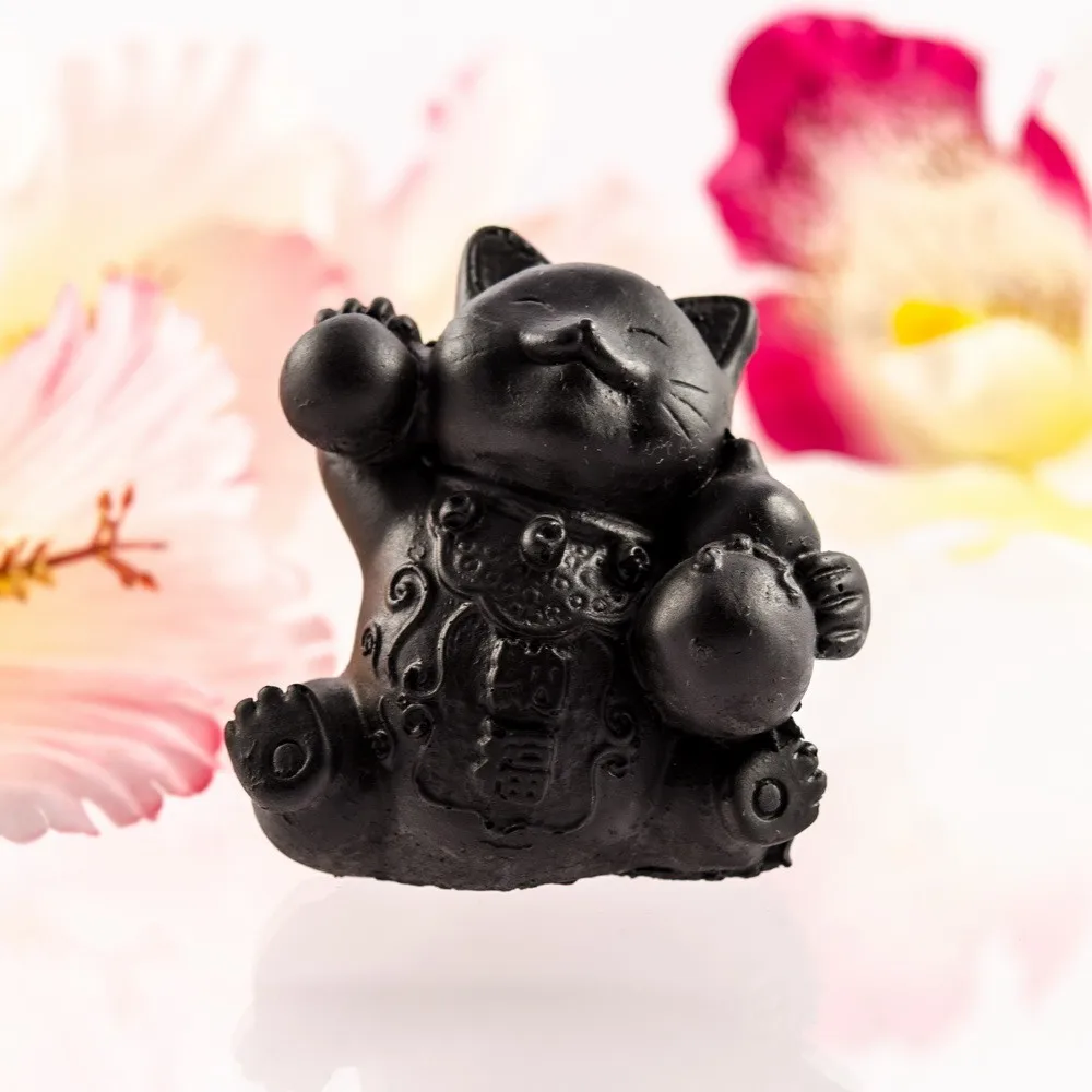 Shungite Happy cat figure