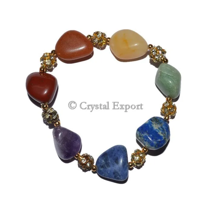 Top Seller Chakra Tumbled Bracelets : Best Price Chakra Gemstone Bracelets