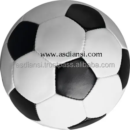 classic black and white leather soccer ball Traditional Football