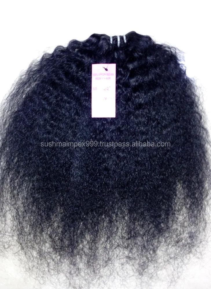  Двойные вьющиеся натуральные волосы remy крупные от поставщика в Индии