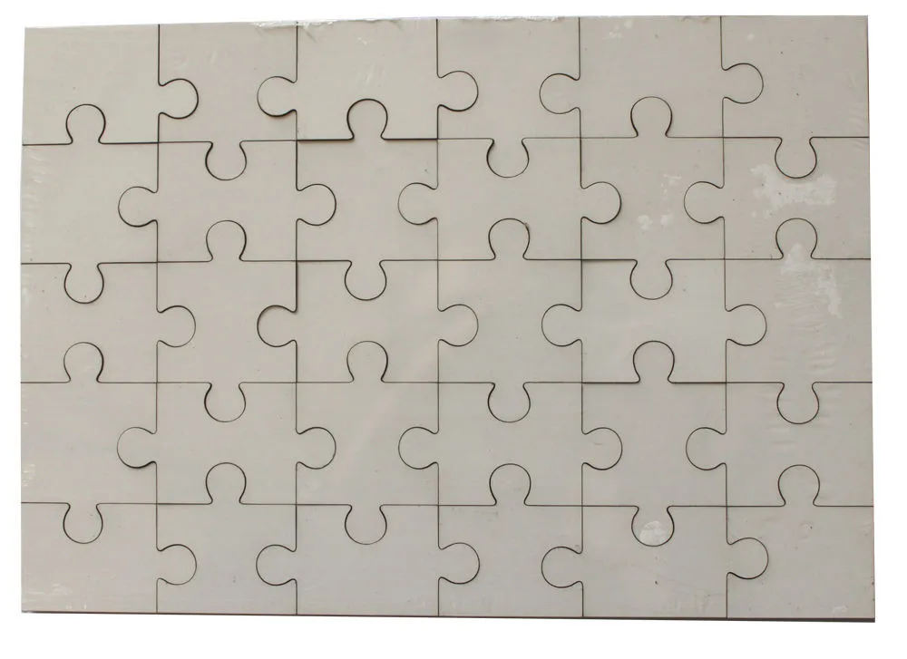 25x17.5cm 30pcs Sublimation Rectangular Shape Wooden Jigsaw puzzle Blank