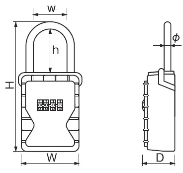 Waterproof and Portable small safe box for key hanger type DK-N55