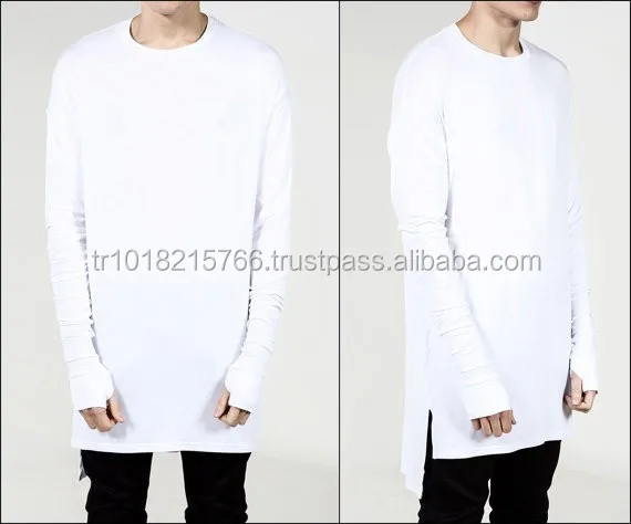 
SS2021 Extended Essential Long Sleeve Dropped Back Under T-shirt Olive Viscose Tee -KW Style 