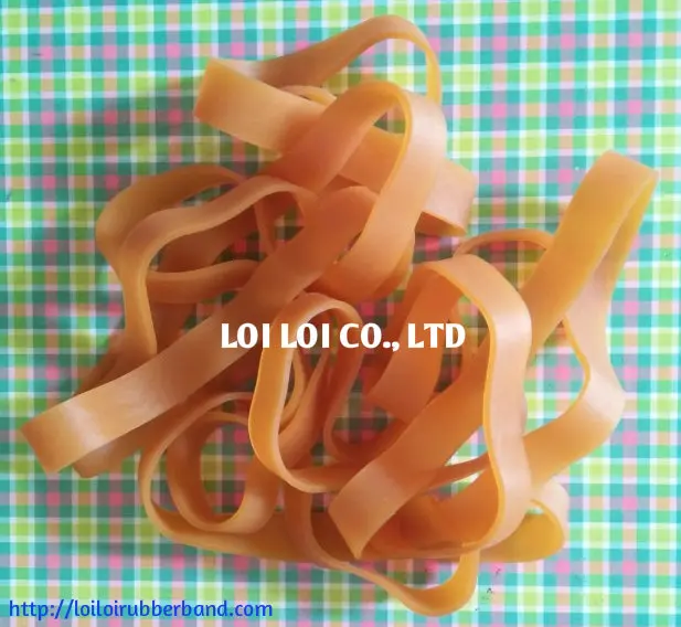 Custom wide & long Natural rubber band 200mm - 280mm for package or Stationery & Office using Big extrusive Rubber bands