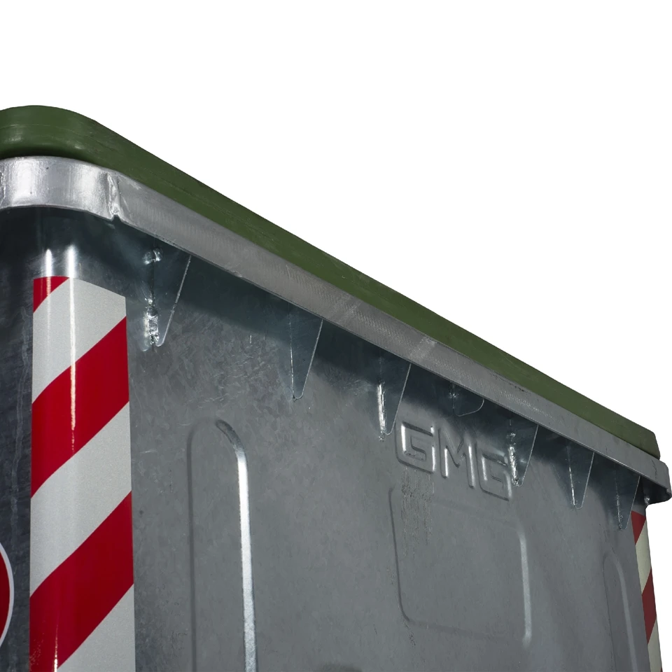 Waste Bin 660LT Metal with Plastic Steel stainless Steel