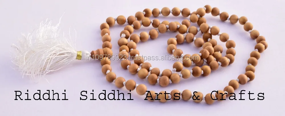 unique necklace beads/sandalwood beads/japa mala beads