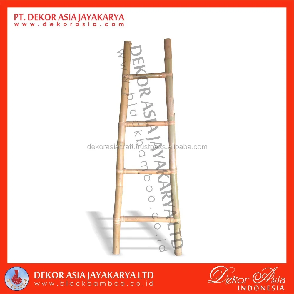 Natural Bamboo Ladder 4 Rungs Bottom Width, Other Ladders Bamboo Furniture Ladders, Step Ladders