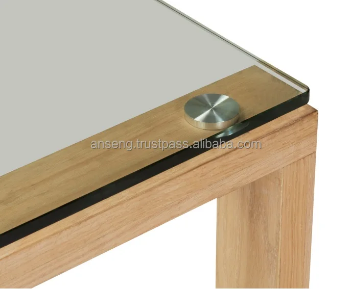 GLASS TOP RECTANGLE DINING TABLE