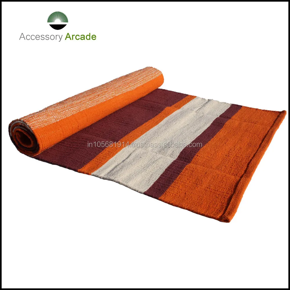 Best Quality handwoven 100 % cotton yoga rug for yoga practice Indian manufacturer