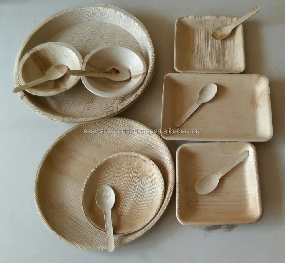 
Disposable Areca palm leaf Plates Biodegradable Tableware Eco Friendly Party plates 