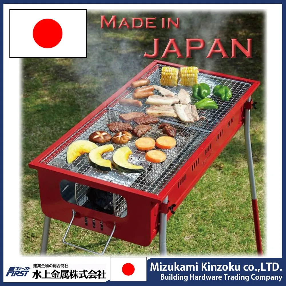Steel and Smokeless barbecue charcoal grill made in Japan BBQ table