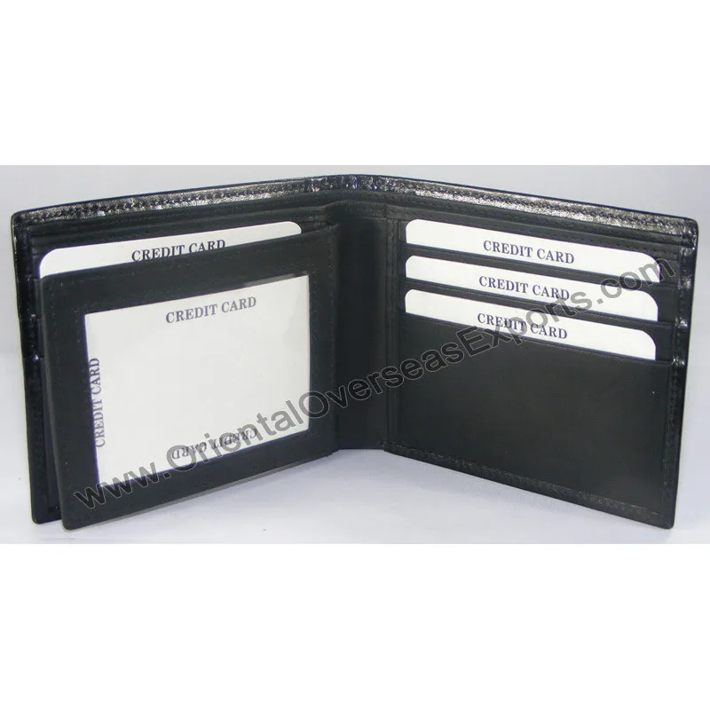 Custom Quilted Real Leather Wallet Made from Shiny Cow Leather Unisex GENUINE Leather RFID Credit Card Wallet