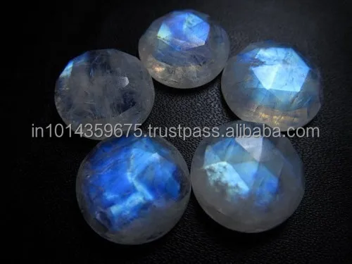 Rainbow Moon Stone Lot Round Cut Faceted Color Gemstone