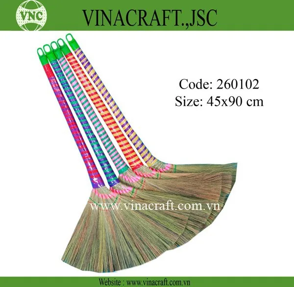 Natural grass broom for house cleaning Biodegradable Grass Broom For Cleaning Floor / Grass Broom Vietnam For Sweeping House