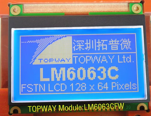  128x64 Графический ЖК-дисплей COG Тип ЖК-модуль (LM6063)