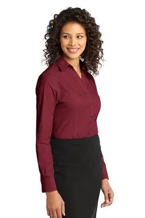 Port Authority Ladies Crosshatch Easy Care Shirt - 60/40 cotton/poly, front and back darts and comes with your logo