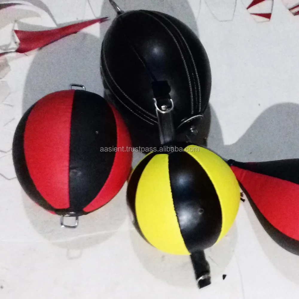 High Quality Leather Boxing Speed Bag MMA Double End Dodge Ball Punching Training