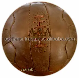 Leather Soccer Ball vintage soccer balls rugby balls basketballs antique footballs retro handball