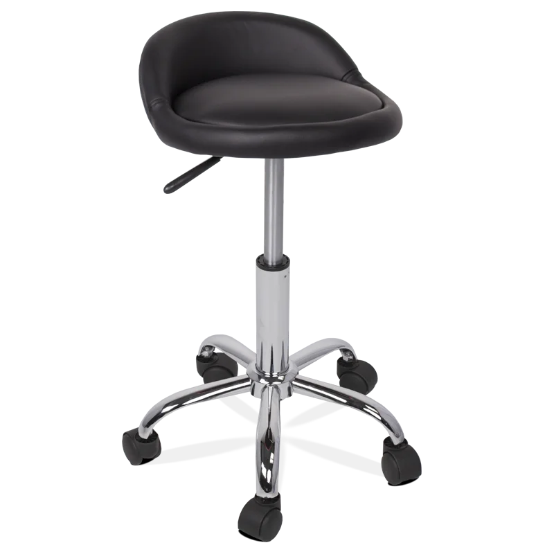 Bar kitchen office chair stool in PU with chrome legs CARMEN 3067 Black, Cream, White colors