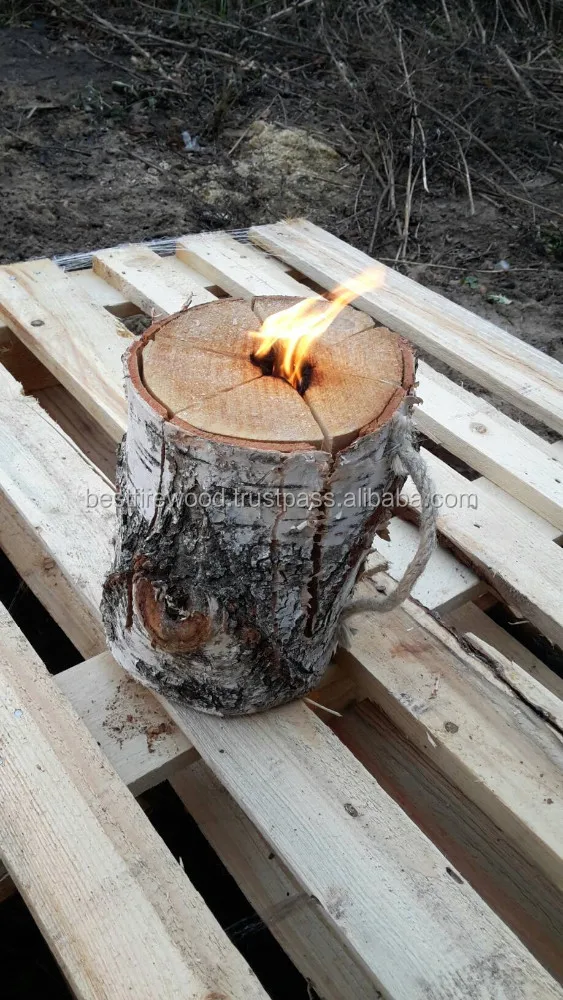  Шведская свеча в виде бревен (шведская свеча)