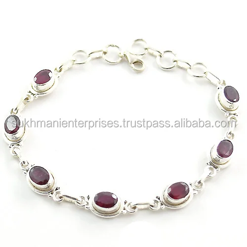 Best selling 925 sterling silver bracelet wholesale Indian gemstone jewelry OEM ODM nickel free lead free fashion trendy styles