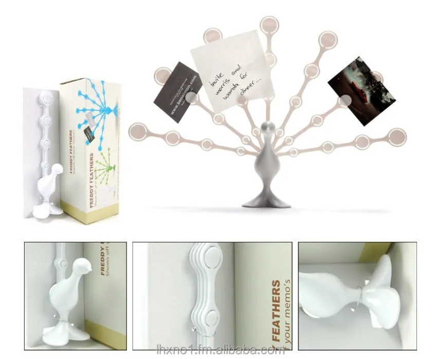  newest hot selling gadget meno card and name holder/ Fred The Peacock