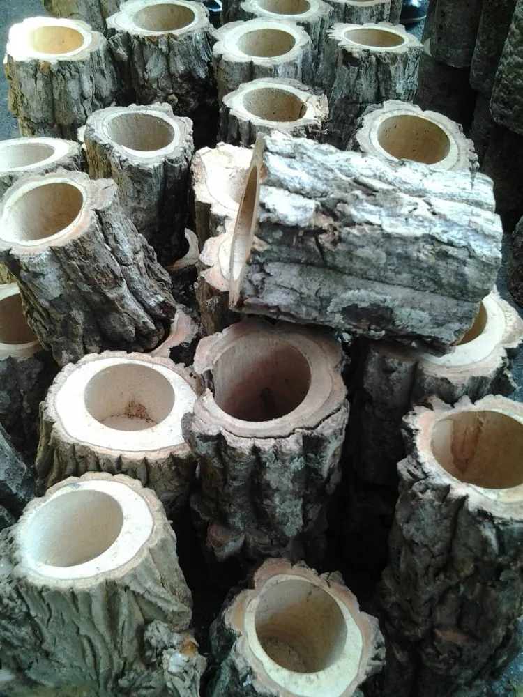 
Natural garden decor wood planter pot 