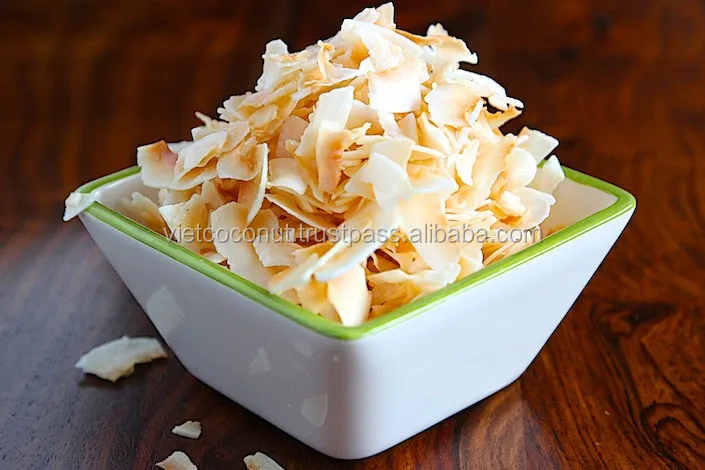 Crispy roasted coconut chips