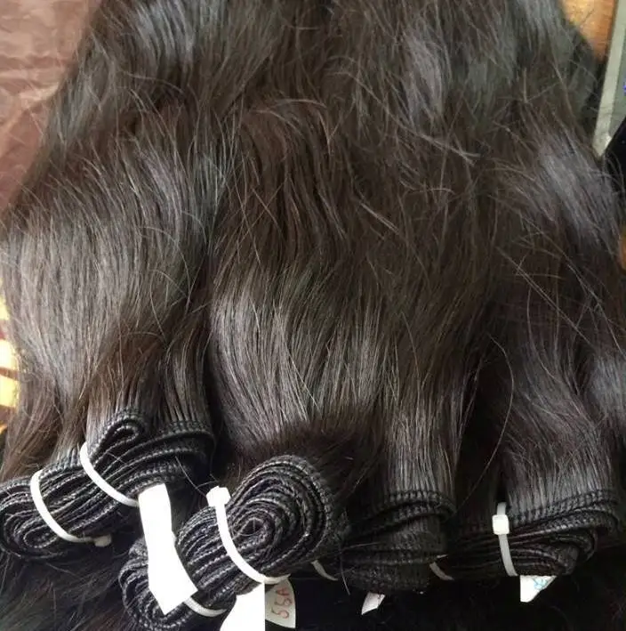 16'-26' Indian human hair weft real human hair extension straight texture machine weft hair weaving