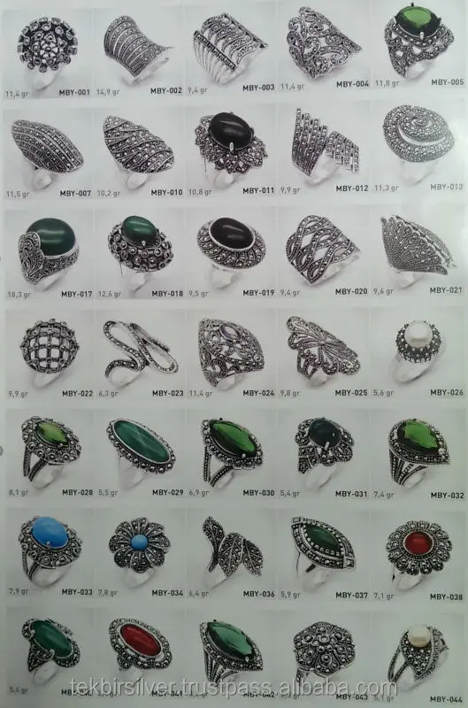 Sterlin Silver 925 Marcasite Woman Rings Collection 2014 No: 4