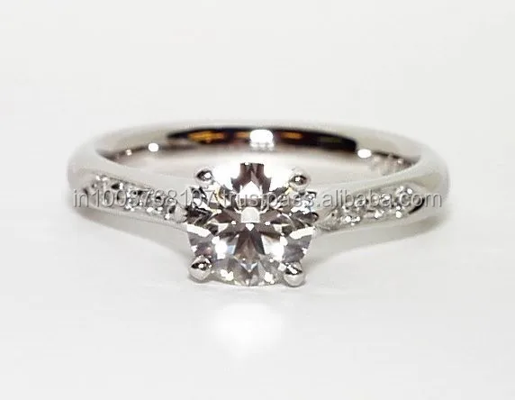 High Quality Exclusive Design White Diamond Wedding Engagement Ring
