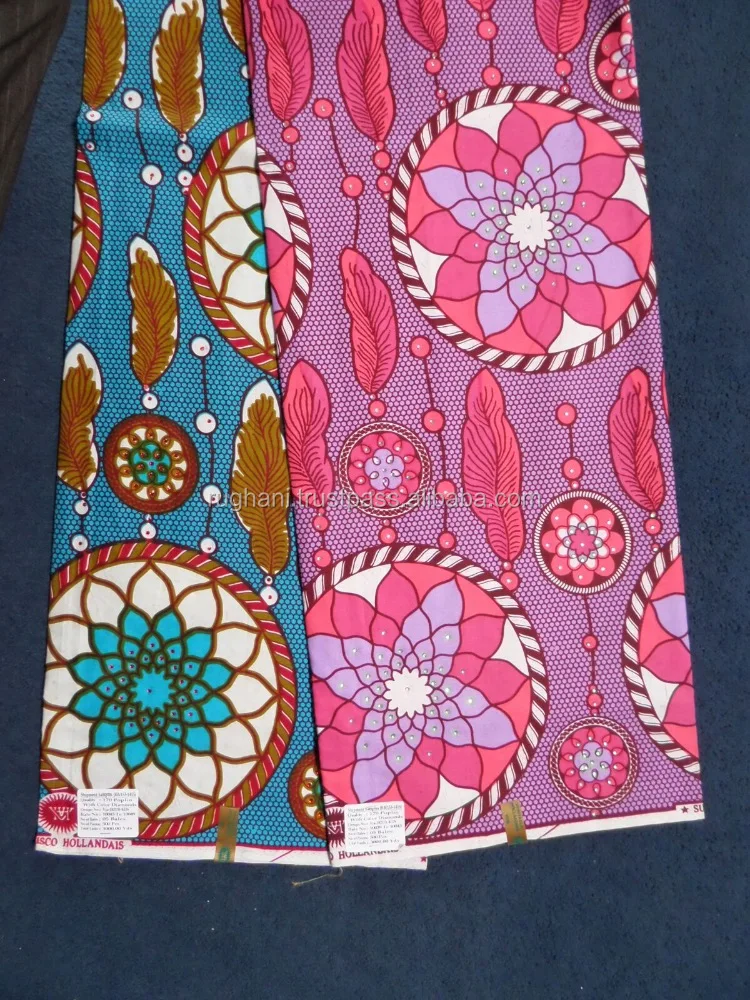 African Real Wax Prints Veritable Real Wax Printed Fabric Cotton Imitation Real Wax Fabric