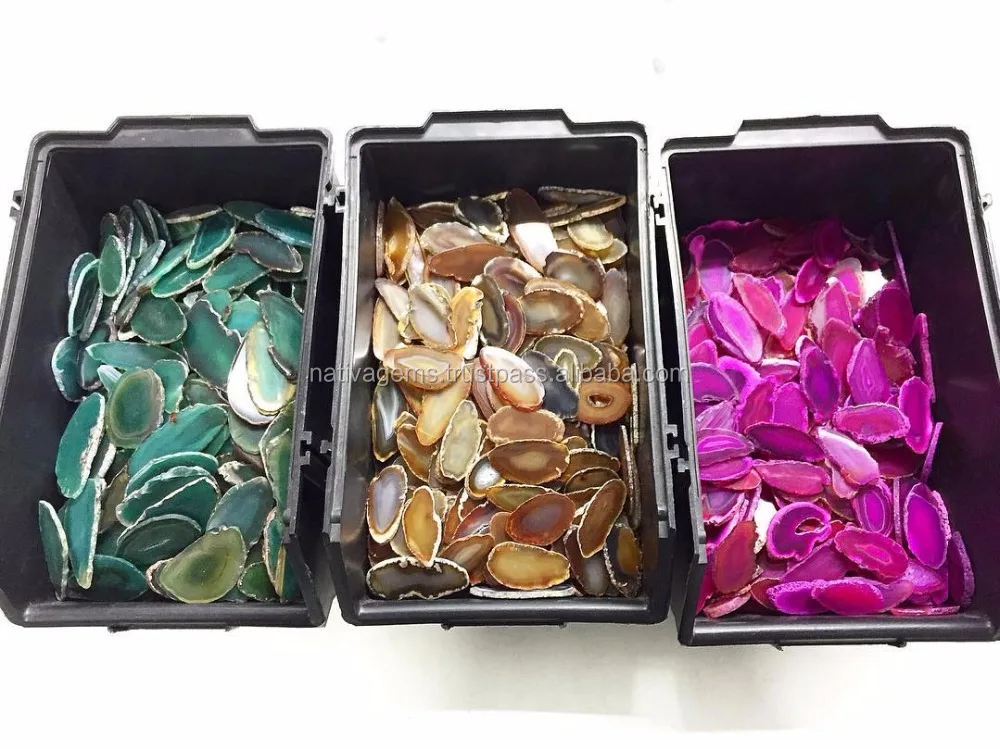 HIGH QUALITY NATURAL AGATE SLICES FOR WHOLESALE