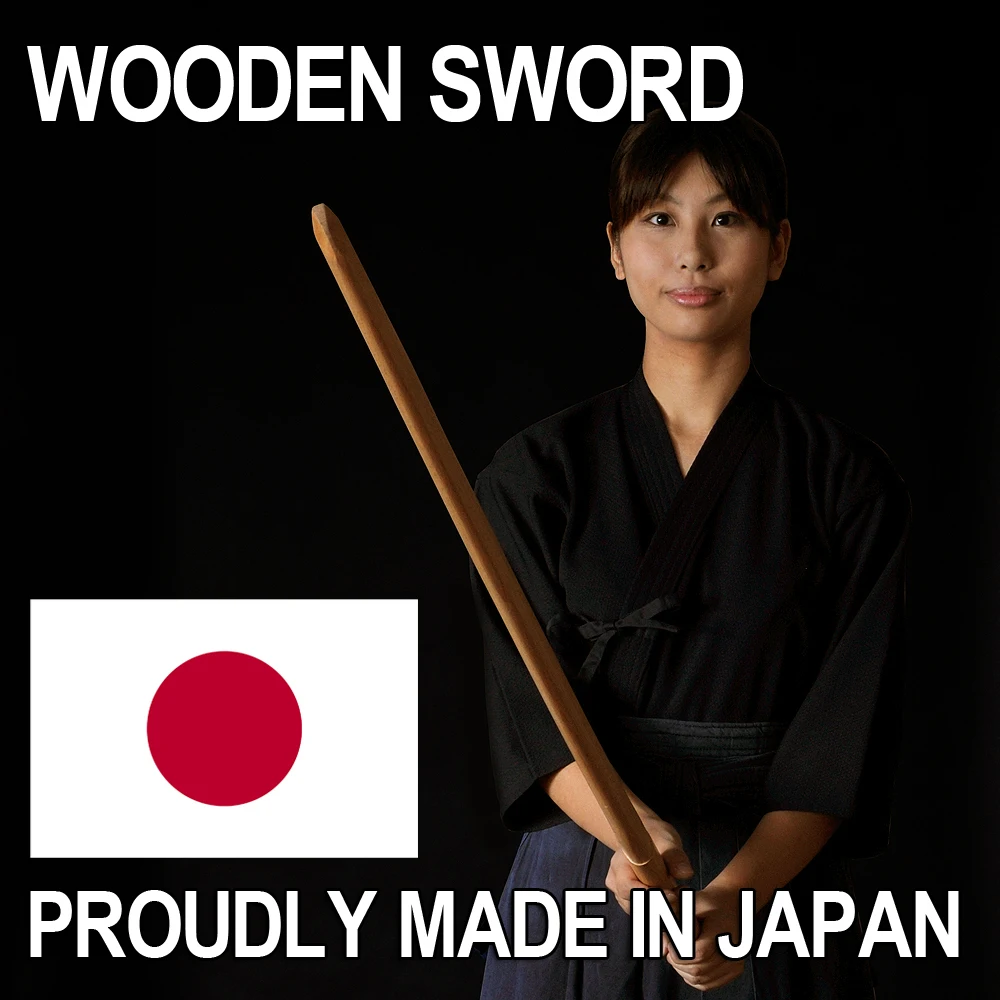 Top quality anime cosplay sword weapons white oak bokken OEM available, made in Japan