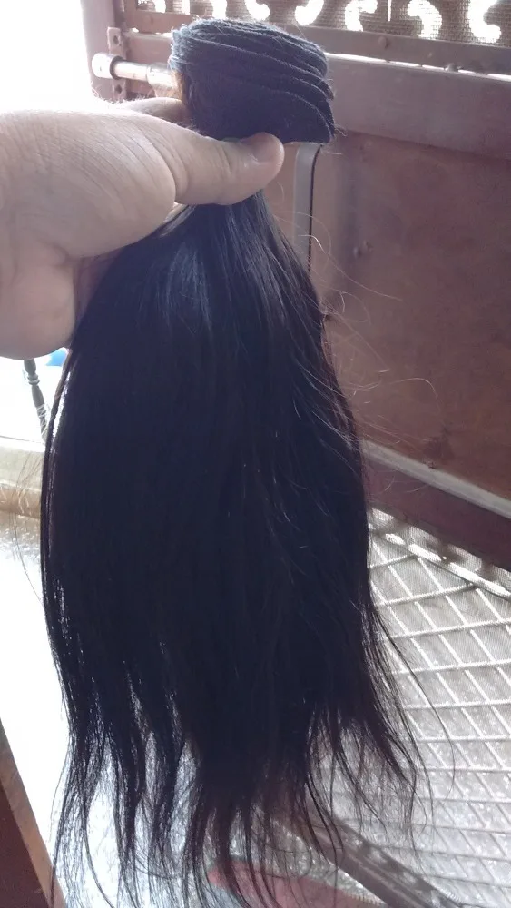 16'-26' Indian human hair weft real human hair extension straight texture machine weft hair weaving