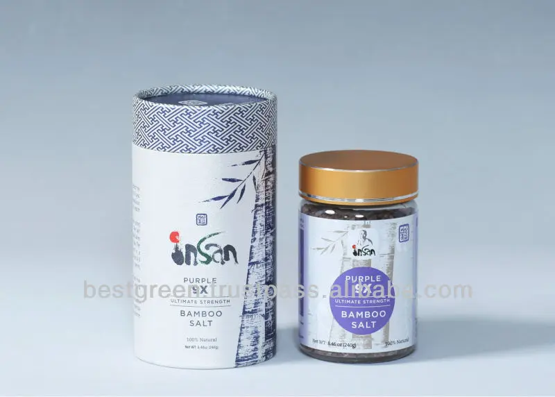 Genuine Bamboo Salt Purple Bamboo Salt 3, 9 times burned Bamboo Salt ( Crystal and Powder )