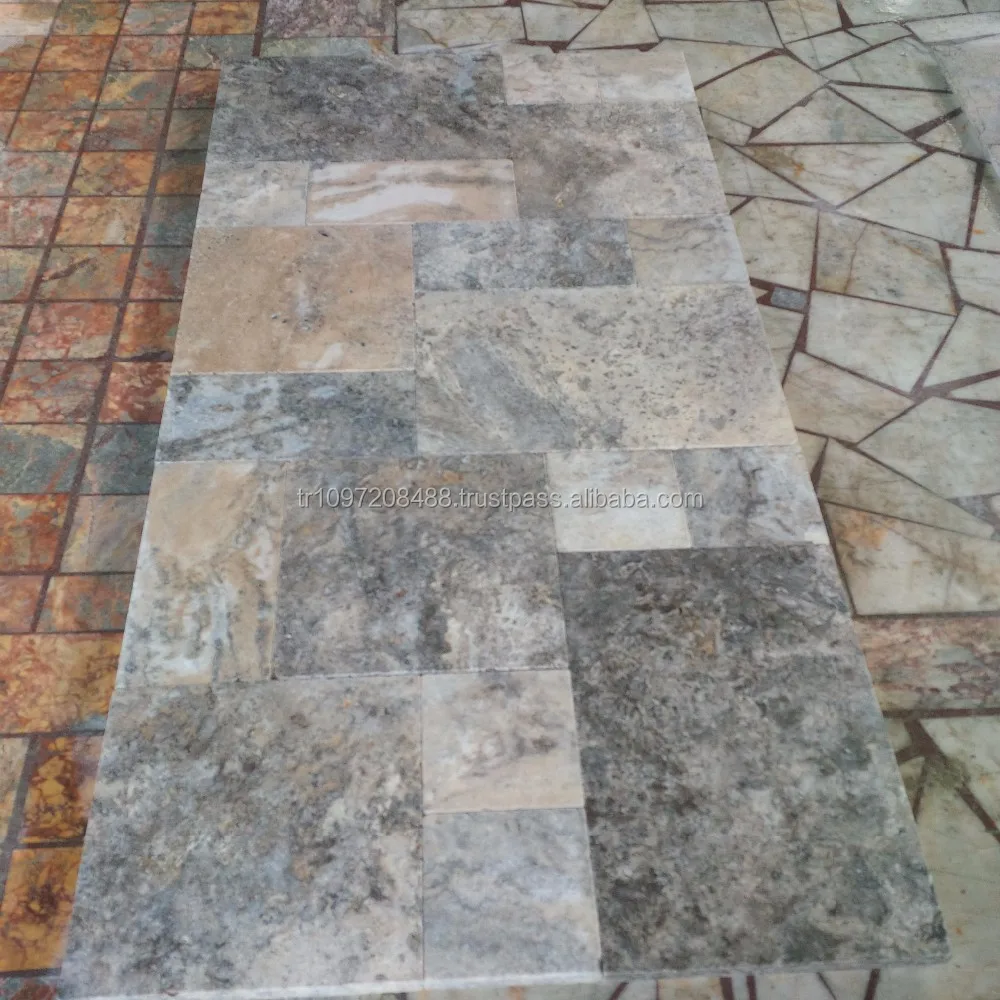 Silver Travertine Tiles from Turkey