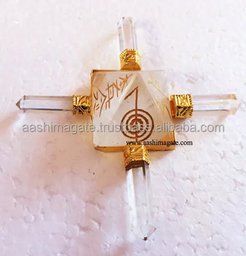 Crystal Quartz USAI Reiki Pyramid Energy Generator Wholesale Crystal Crafts Natural Stones Fairy Reiki Feng Sui Energy Generator