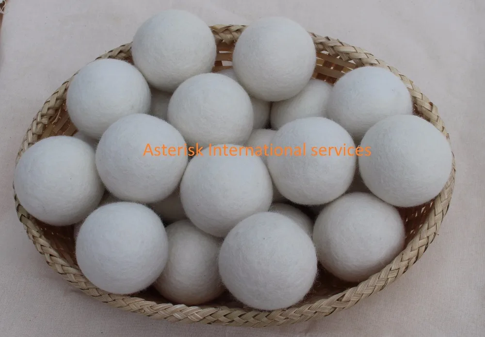 6-Pack XL 100% Organic Felt Dryer Ball Eco-friendly Smart Sheep Premium Wool Dryer Balls Reusable Fabric Softener Laundry Balls