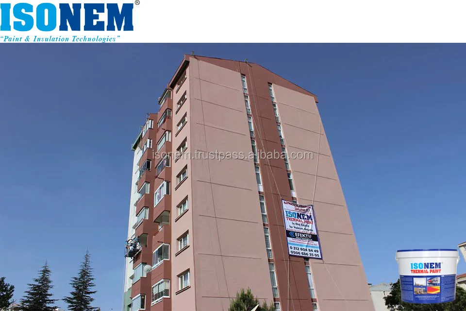 ISONEM THERMAL PAINT (Thermal Insulation, Heat Insulation Paint for Exterior and Interior Wall) - 10 LITERS SIZE