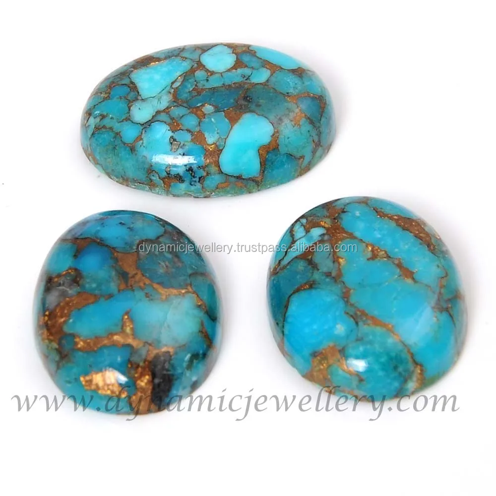 Authentic Blue Copper Turquoise 15x20 mm Oval Shape Gemstone