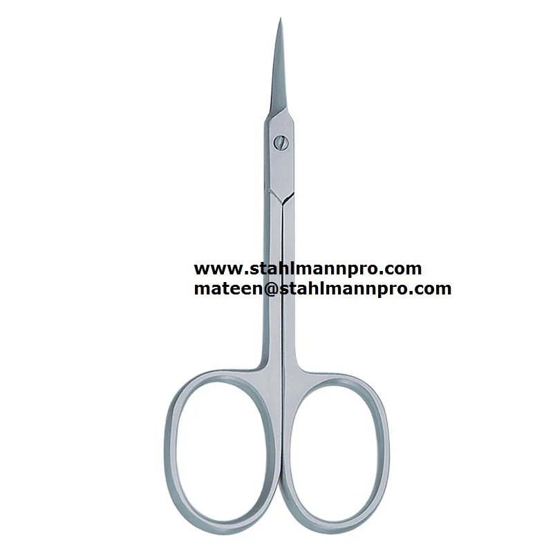 Fine Arrow Point Scissors Straight Scissors Cuticle Multipurpose Manicure Scissors Stainless Steel Custom Logo Powder
