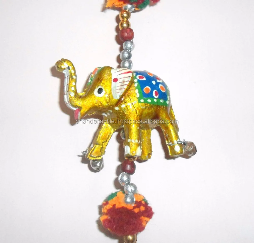Handcrafted Rajasthani Elephant Door Hanging Colourful Wall hanging Door decor pair Latkan Wall hanging Mobile ethnic wholesale