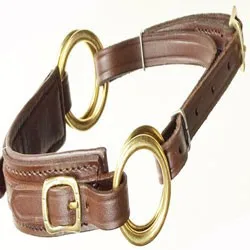 new horse leather whoole hackamore bitless with double brass  rings