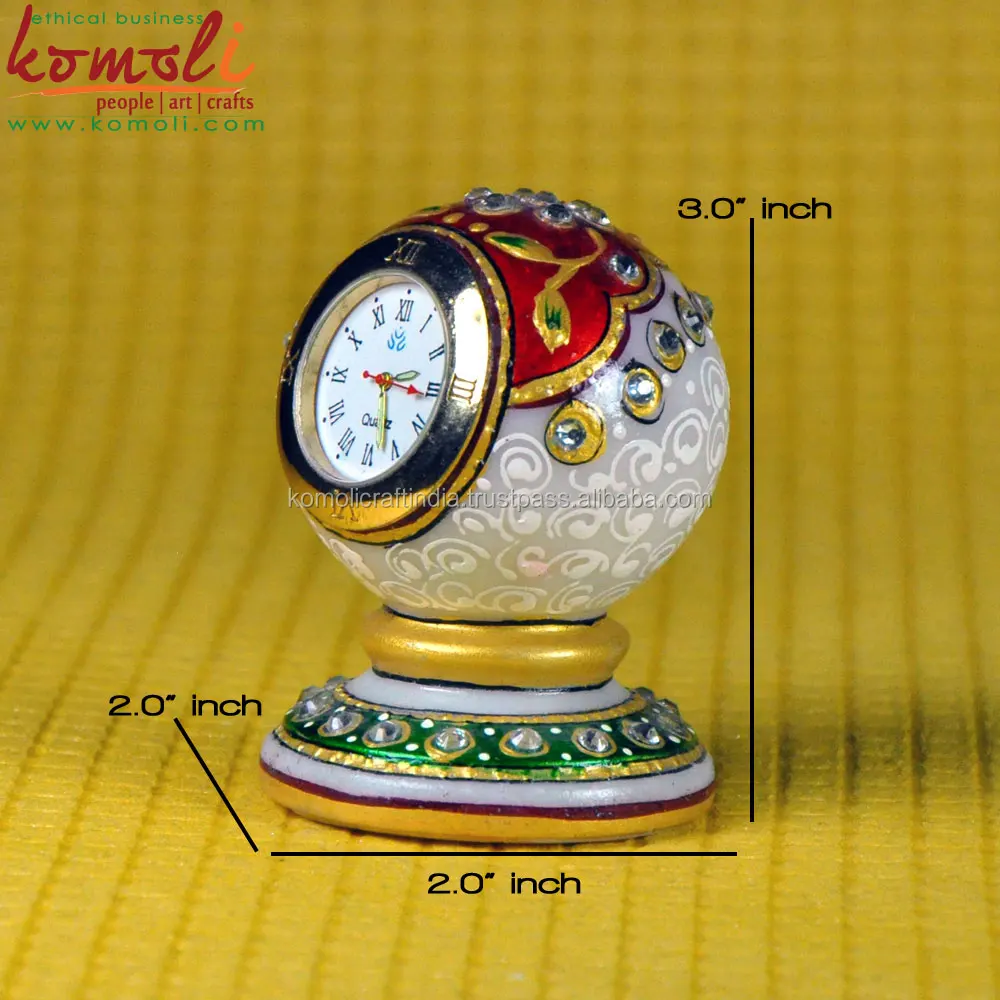 Hand painted kundanwork ethnic pillar marble tower watch Indian wedding favors