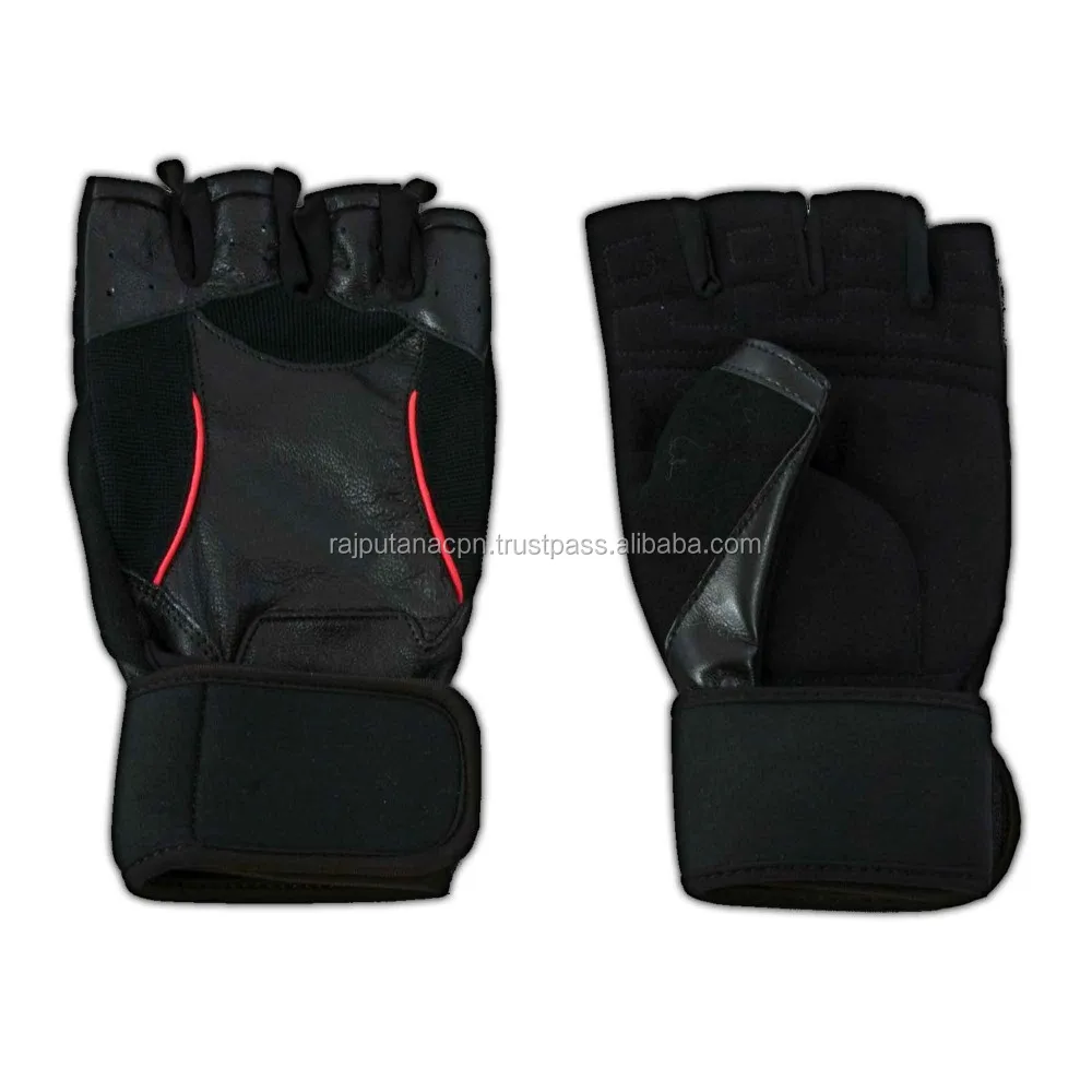 Leather Fitness Gloves For Workout type Sports Gloves Custom Size Logo and Design Weight Lifting Type Body Building & Fitness
